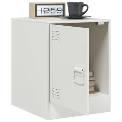 Nachtkastjes 2 st 34,5x39x44 cm staal wit