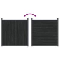 Schuttingpaneel 180x186 cm HKC grijs - thumbnail