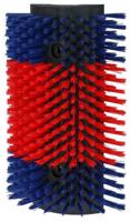 Halfronde koeborstel veeborstel blauwrood xl - thumbnail