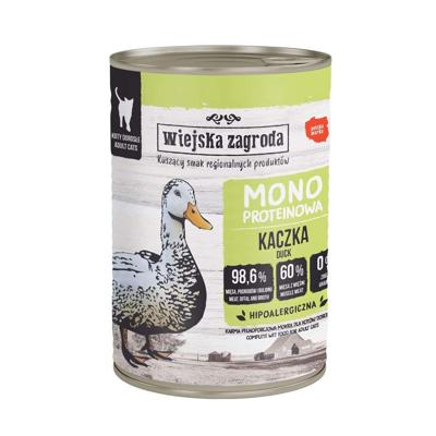 WIEJSKA ZAGRODA Monoprotein Duck - nat kattenvoer - 400g