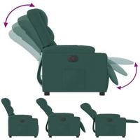 Fauteuil verstelbaar stof donkergroen - thumbnail
