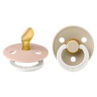 Bibs 1 Fopspeen Anatomic Glow Duo Vani/blush - thumbnail