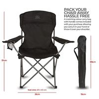 Highlander Edinburgh Camping Chair - Black - thumbnail