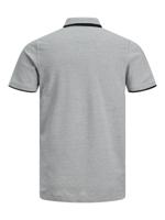 JACK & JONES ESSENTIALS slim fit polo JJEPAULOS lichtgrijs - thumbnail