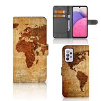 Samsung Galaxy A33 5G | Flip Cover | Wereldkaart - thumbnail