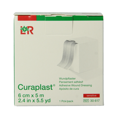 Curaplast Sensitive wondpleister 5m x 6cm 1 Rol Curaplast Sensitive wondpleister 5m x 6cm 1 Rol