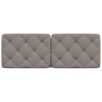Hoofdbordkussen 120 cm stof taupe - thumbnail