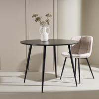 Nohr Ronde Eettafel 'Quennel' 100cm, MDF, kleur Zwart - thumbnail