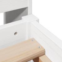 Bedframe zonder matras massief grenenhout wit 90x190 cm - thumbnail