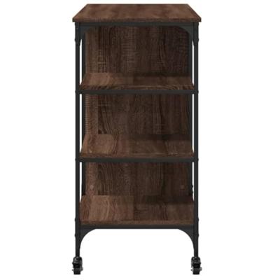 Keukentrolley 100x45x89,5 cm bewerkt hout bruin eikenkleurig