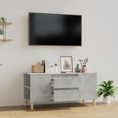Tv-meubel 102x44,5x50 cm bewerkt hout betongrijs Tv-meubel 102x44,5x50 cm bewerkt hout betongrijs