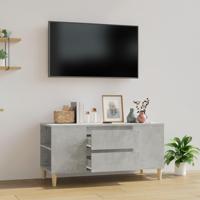 Tv-meubel 102x44,5x50 cm bewerkt hout betongrijs - thumbnail