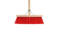 Talen tools bezem rood 35 cm met steel 140 cm - thumbnail