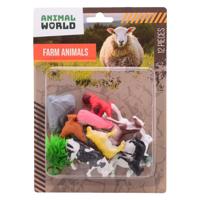 Boerderijdieren speelset 12-dlg op kaart - thumbnail