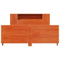 Bedframe zonder matras massief grenenhout wasbruin 140x200 cm - thumbnail