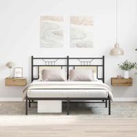 Nachtkastjes 2 st zwevend 40x32x15 cm hout artisanaal eiken - thumbnail