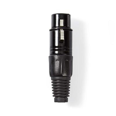 XLR-Connector | XLR 3-pins female | Zwart XLR-Connector | XLR 3-pins female | Zwart