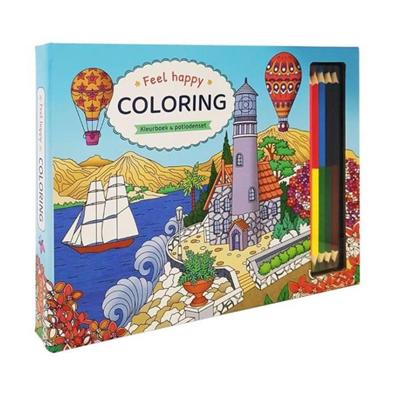 Deltas Feel happy coloring - kleurboek en potlodenset