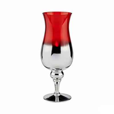 Kaarshouder Kristal Rood Zilverkleurig 13 x 35 x 13 cm (6 Stuks)