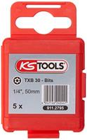 KS Tools 911.2795 9112795 Torx-bit TB 30 Speciaal staal Vernikkeld E 6.3 5 stuk(s) - thumbnail