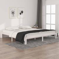 Bedframe massief grenenhout wit 200x200 cm - thumbnail