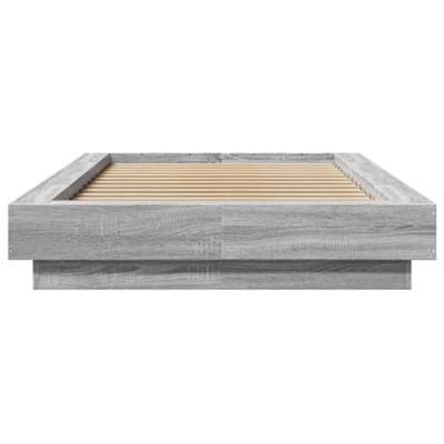 Bedframe bewerkt hout grijs sonoma eikenkleurig 90x200 cm