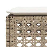 Tuinkruk met kussen 63,5x56x32 cm poly rattan beige - thumbnail
