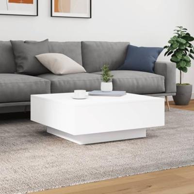 Salontafel 80x80x31 cm spaanplaat wit