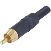 Connector RCA Male Metaal Zwart - thumbnail