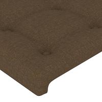Hoofdbord met randen 83x23x118/128 cm stof donkerbruin - thumbnail