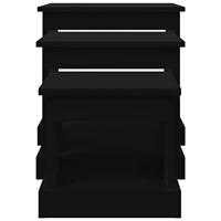 3-delige Tafeltjesset bewerkt hout zwart - thumbnail