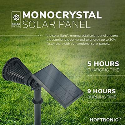 Set van 6 Bend solar prikspots - Incl. Schemerschakelaar - 6000K koud wit - 2 lichtstanden - 200lm - 6-9 uur brandtijd - Kantelbaar en richtbaar - IP65 waterdicht