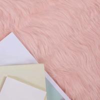 Nep Schapenvacht Tapijt Tafalla Roze 120 x 120 cm Polyester - thumbnail