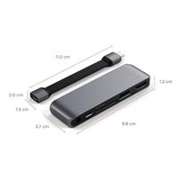 SATECHI USB-C Mobiel Pro SD Adapter Met USB-C PD Opladen, 4K HDMI, USB 3.0, Micro/SD Kaartlezers & 3.5mm Koptelefoon Aansluiting - M2/ M1 iPad Pro, M1 iPad Air, iPad Mini En Meer - thumbnail