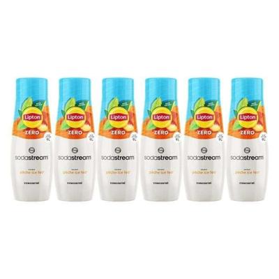 Set van 6 Lipton Ice Tea Concentrates Perziksmaak zonder suiker SODASTREAM - 440 ml