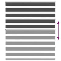 VidaXL Zebra rolgordijn 125x150 cm stofbreedte 120,9 cm zwart - thumbnail