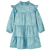 Kinderjurk met lange mouwen 104 blauw - thumbnail