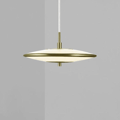 Art deco hanglamp messing 'blanche 32' DFTP 32 cm