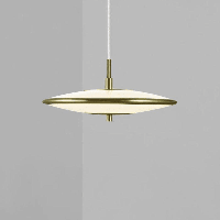 Art deco hanglamp messing 'blanche 32' DFTP 32 cm - thumbnail