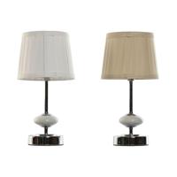 Bureaulamp Home ESPRIT Wit Beige Metaal Porselein 20 W 220 V 17,5 x 17,5 x 35 cm (2 Stuks) - thumbnail