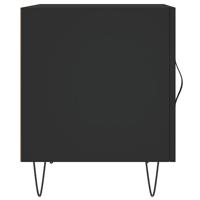 Nachtkastje 40x40x50 cm bewerkt hout zwart - thumbnail
