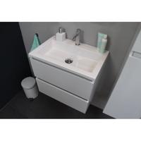 On-Line Onderkast - 60 cm - Voorgemonteerd - Acryl Wastafel - 1 Kraangat - Hoogglans Wit - thumbnail