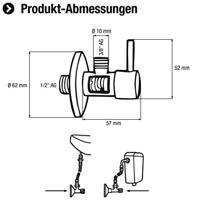 Cornat Hoekstopkraan Noir Rond 1/2 - T3170051 - thumbnail