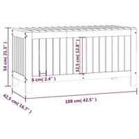 Tuinbox 108x42,5x54 cm massief grenenhout grijs - thumbnail
