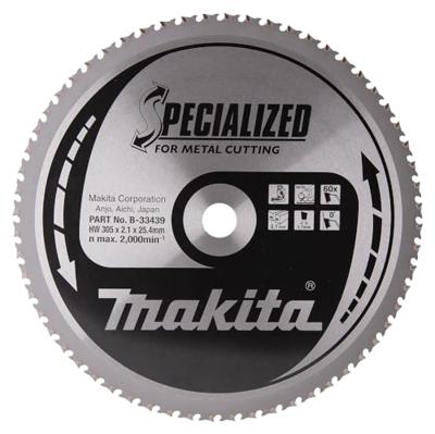 Makita Accessoires Afkortzaagblad Staal | Specialized 305x25,4x2,1 60T 0g - B-33439 - B-33439 - thumbnail