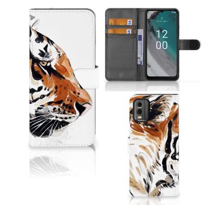 Hoesje Nokia C32 Watercolor Tiger Hoesje Nokia C32 Watercolor Tiger