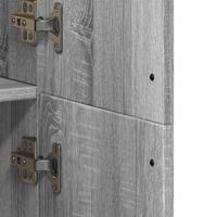 Hoge kast 70x35x180 cm bewerkt hout grijs sonoma eikenkleurig - thumbnail