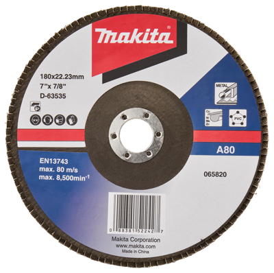 Makita Accessoires Lamellenschuurschijf 180mm A80 - D-63535-10 D-63535-10