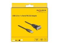 DeLOCK 62645 seriële kabel Zwart 1,5 m USB Type-A DB-9 - thumbnail
