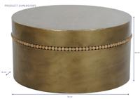 Bijzettafel DKD Home Decor 76 x 76 x 42 cm Gouden Metaal - thumbnail